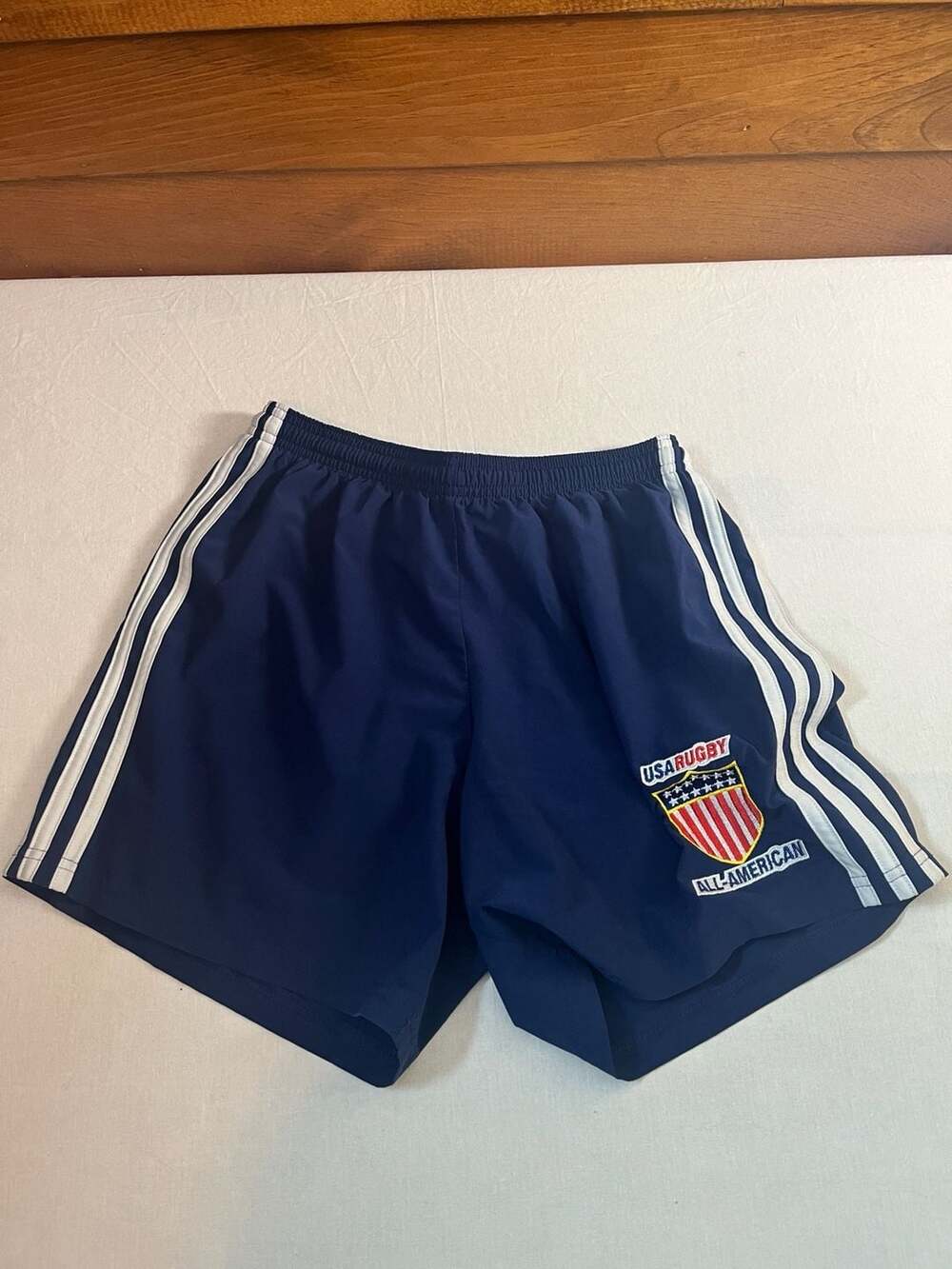Adidas USA Rugby All-American Athletic Shorts Navy Blue Size Small